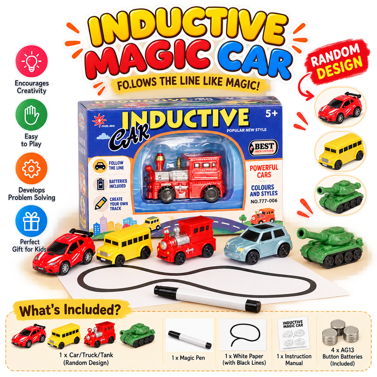 🚗 Inductive Magic Car — Follow the Line!